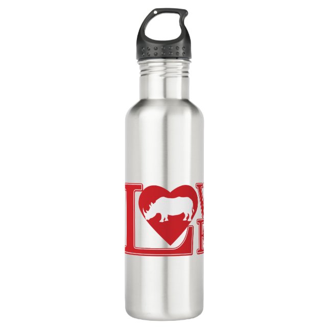 Love-Rhinos 710 Ml Water Bottle (Front)
