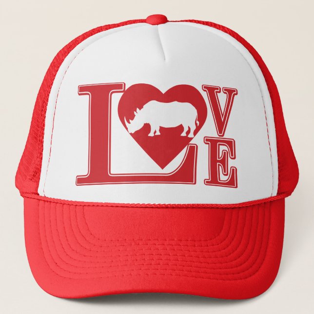 Love-Rhinos Trucker Hat (Front)