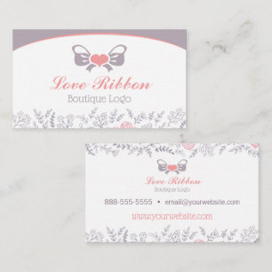 Love Ribbon Feminine Carte de visite