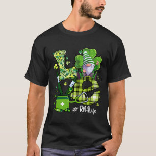 Love RNA Restorative Nurse Assistant Gnome St Patr T-Shirt