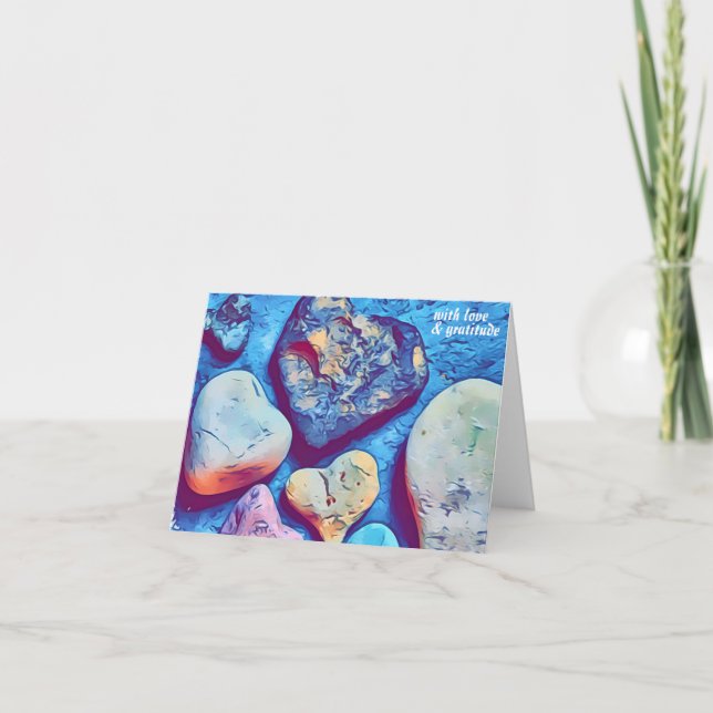 Love Rocks-A collection of Heart Shaped Rocks Card (Front)