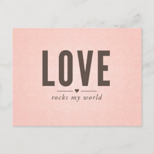 Love Rocks My World Vintage Postcard