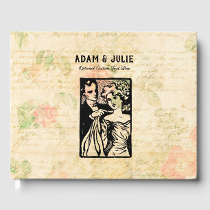 Love & Romance Antique Couple Art Customizable Guest Book