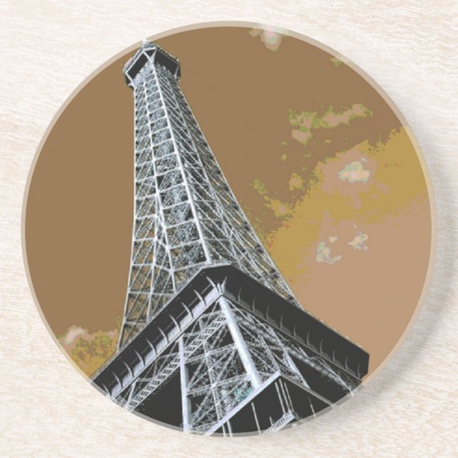 Love & Romance City of Paris Eiffel Tower France Coaster (Front)