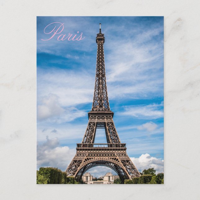 Love & Romance City of Paris Eiffel Tower France Postcard (Front)