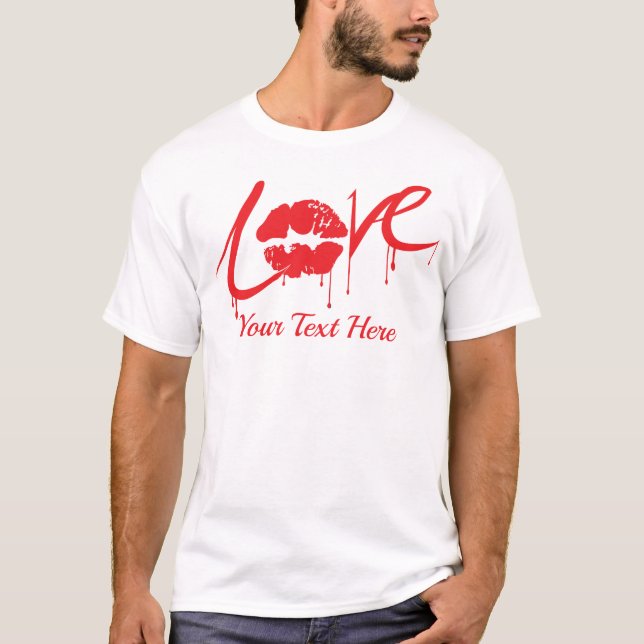 Love & Romance Concept Design with Heart Elements T-Shirt (Front)