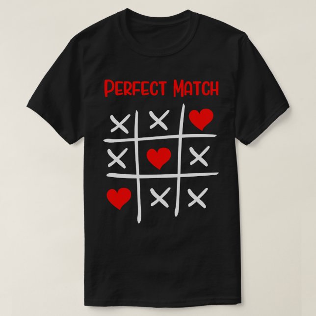 Love Romance Perfect Match Relationship Marriage T-Shirt (Design Front)