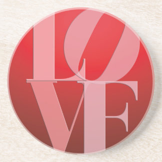 Love Romance Red Pink Coaster