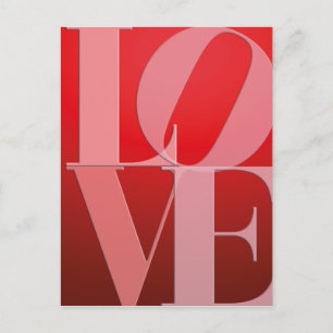 Love Romance Red Pink Postcard