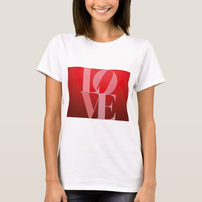 Love Romance Red Pink T-Shirt (Front)