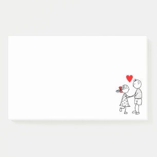 Love - Romantic - Cute Couple - Add Name Post-it Notes