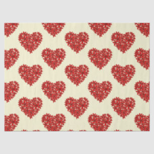 Love Romantic Floral Hearts Wedding Anniversary  Tissue Paper