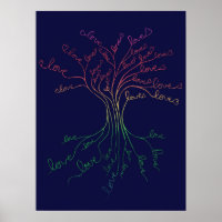 Love Roots Tree of Life Navy Rainbow Valentine's