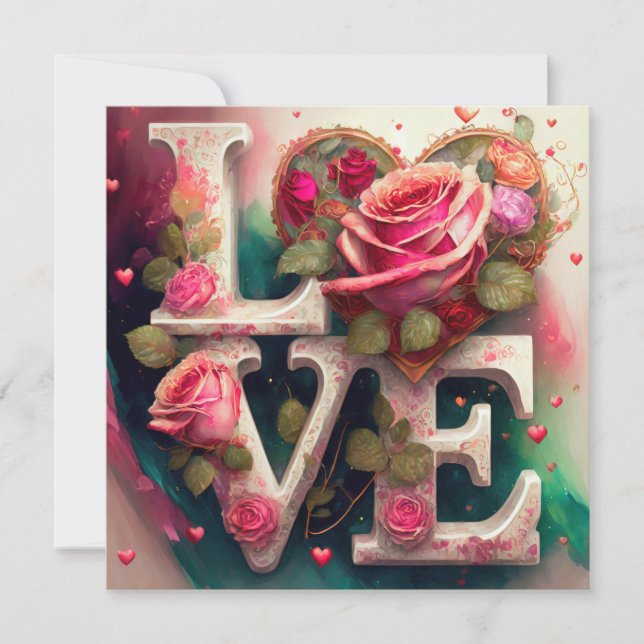 LOVE roses Holiday Card (Front)