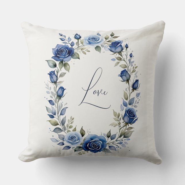 Love Roses Throw Pillow (Front)