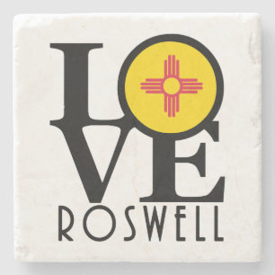 LOVE Roswell New Mexico Stone Coaster