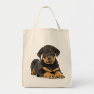 Love Rottweiler Sac fourre-tout de toile de chien 