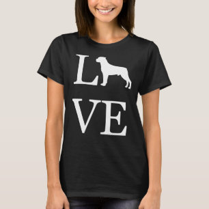 Love Rottweiler Silhouette Rottie Lover Dog Owner  T-Shirt