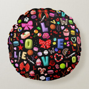 Love Round Pillow