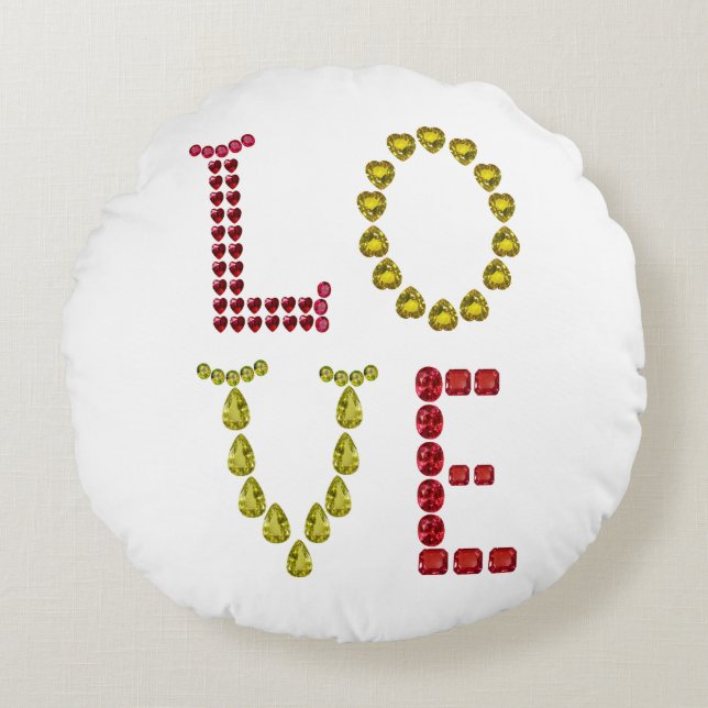 Love Round Pillow (Front)