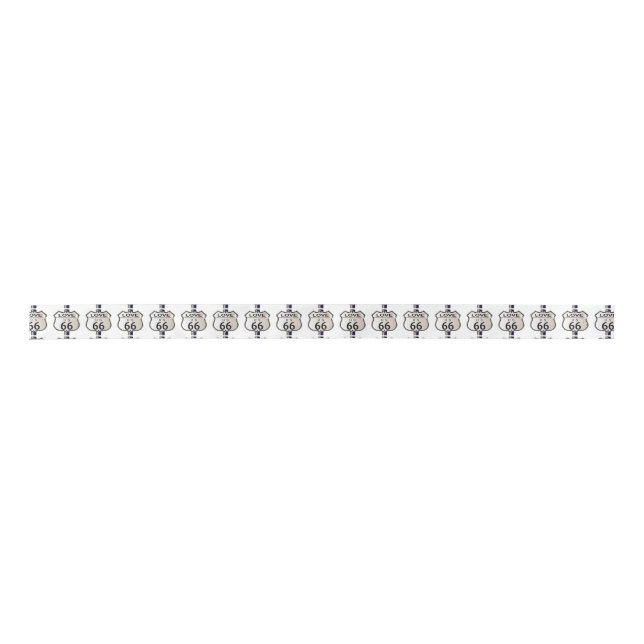 Love Route 66 Sign Satin Ribbon (Front)