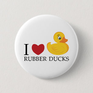 Love Rubber Ducks 2 Inch Round Button