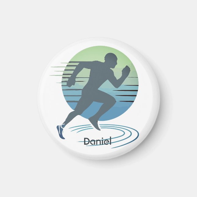 Love Running Marathon Competitive Runner Custom Magnet (Front)