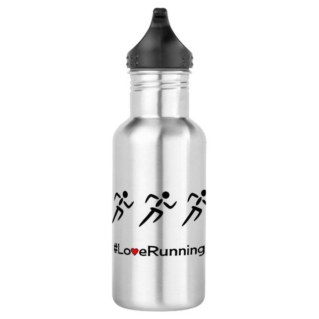 Love Running slogan runners 532 Ml Water Bottle (Right)