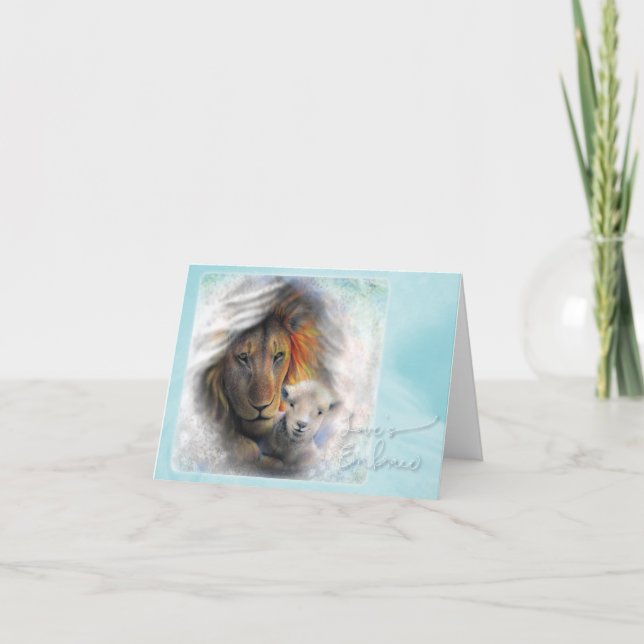 “Love’s Embrace,” Folded Note Card (Front)