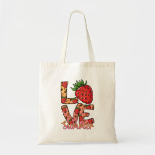 Love Sac fourre-tout aux fraises d'été Bonjour s