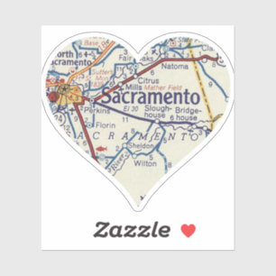 Love Sacramento Vintage Map