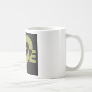 Love Sage Green on Black Coffee Mug