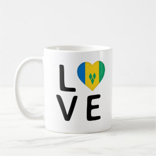 Love - Saint Vincent and the Grenadines Flag Coffee Mug