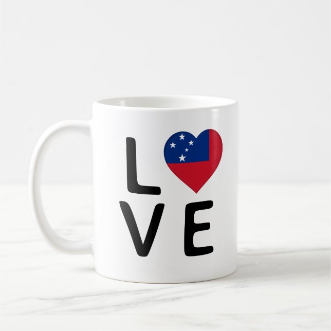 Love - Samoa Flag Coffee Mug (Left)