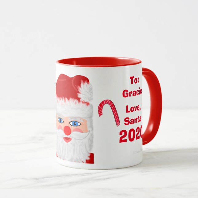 Love Santa Christmas Keepsake Personalize Mug (Front Right)