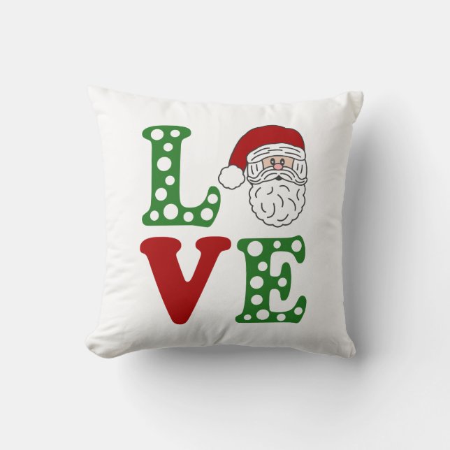 Love Santa Christmas Pillow (Front)
