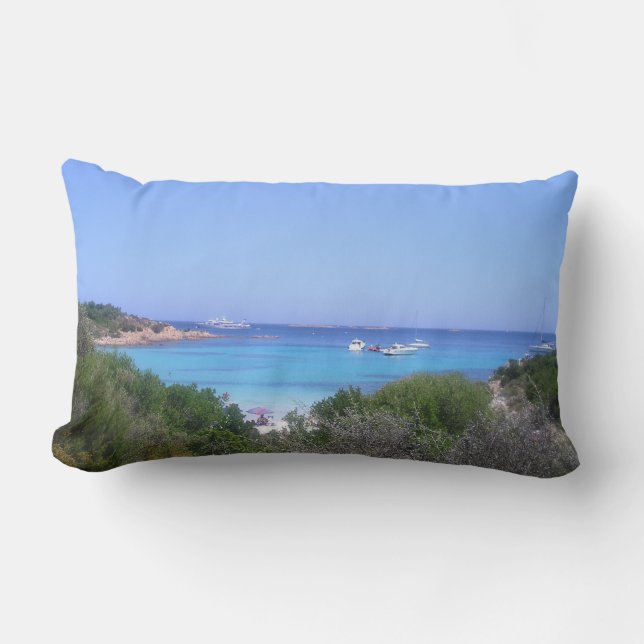 love sardinia beach of  prince lumbar pillow (Front)