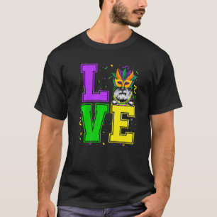 Love Schnauzer Dog  Mardi Gras Festival Party T-Shirt