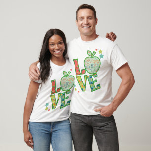 Love School Apple, Drawn Back to School T-Shirt
