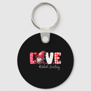 Love School Secretary Costume Gnome Valentine's Da Keychain