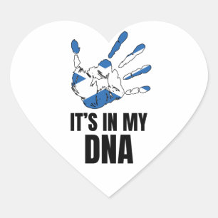 Love Scotland Pride In My DNA Scottish Family Heart Sticker