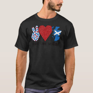 Love Scotland Proud Scottish Flag Scottish Roots T-Shirt