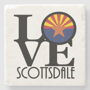 LOVE Scottsdale Arizona Stone Coaster
