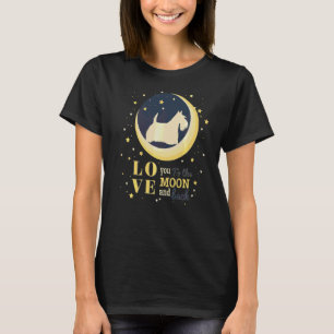 Love Scotty Dog Aberdeen Terrier To The Moon T-Shirt