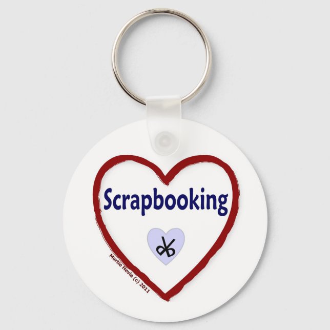 Love Scrapbooking Keychain (Front)