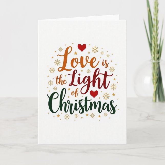Love Script Christmas Card (Front)