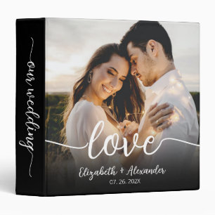 Love Script Elegant Mariage Photo Album Classeur