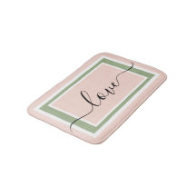 Love Script Geometric Blush Pink Green