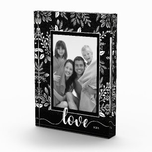 LOVE Script Overlay Photo Block