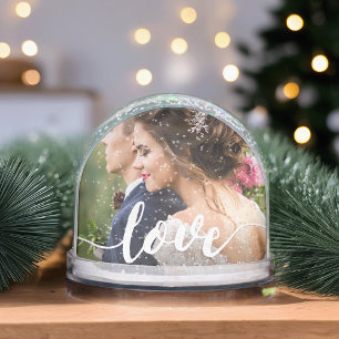 Love Script Overlay Photo Snowglobe
